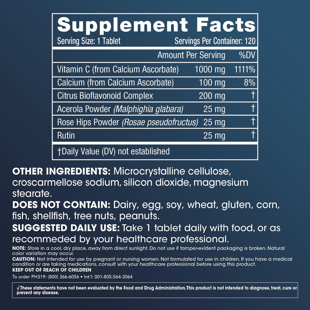 Close-up of ProHealth Pro-C Complex tablets for convenient daily dose