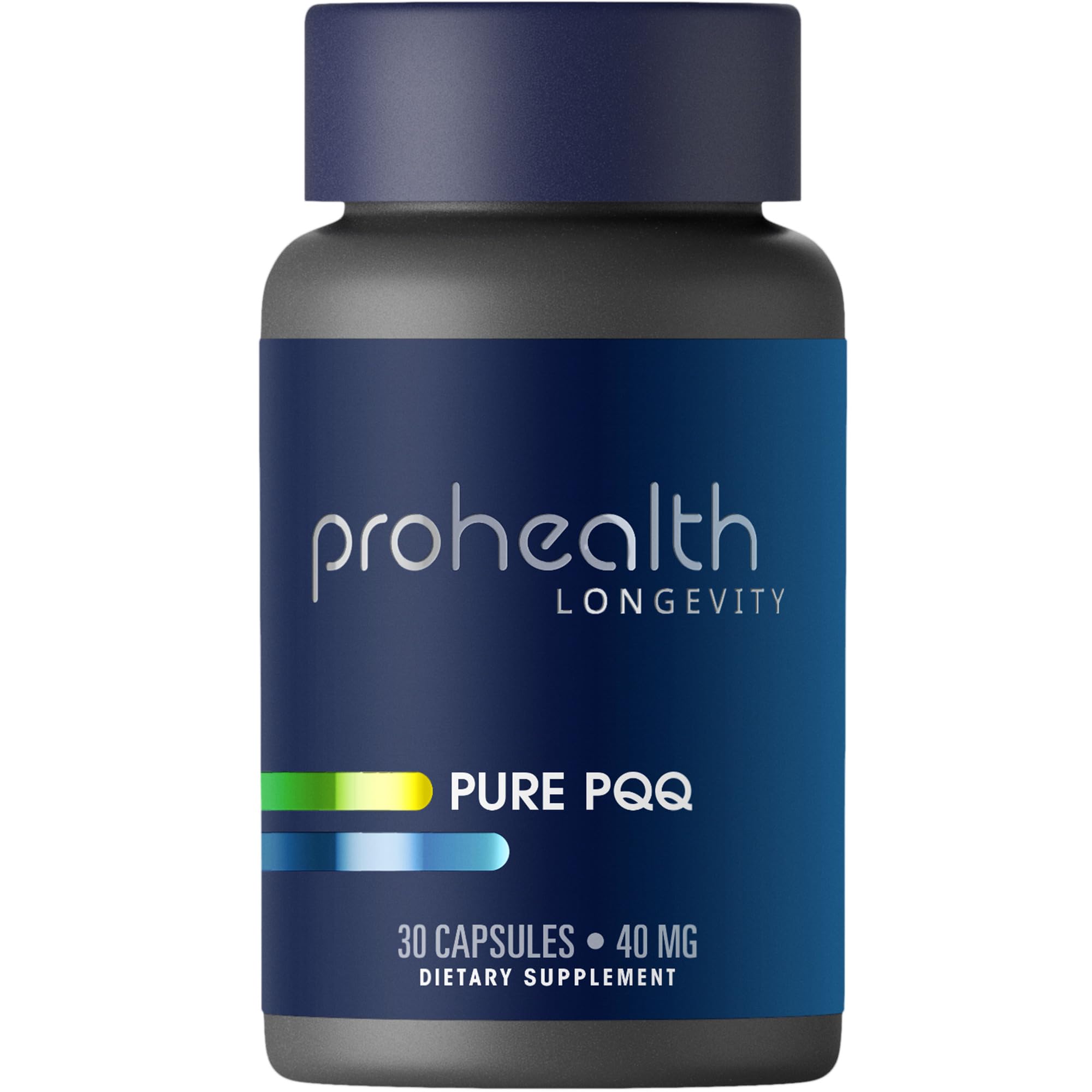 ProHealth Pure PQQ bottle on the counter, 40 mg formula for steady energy support