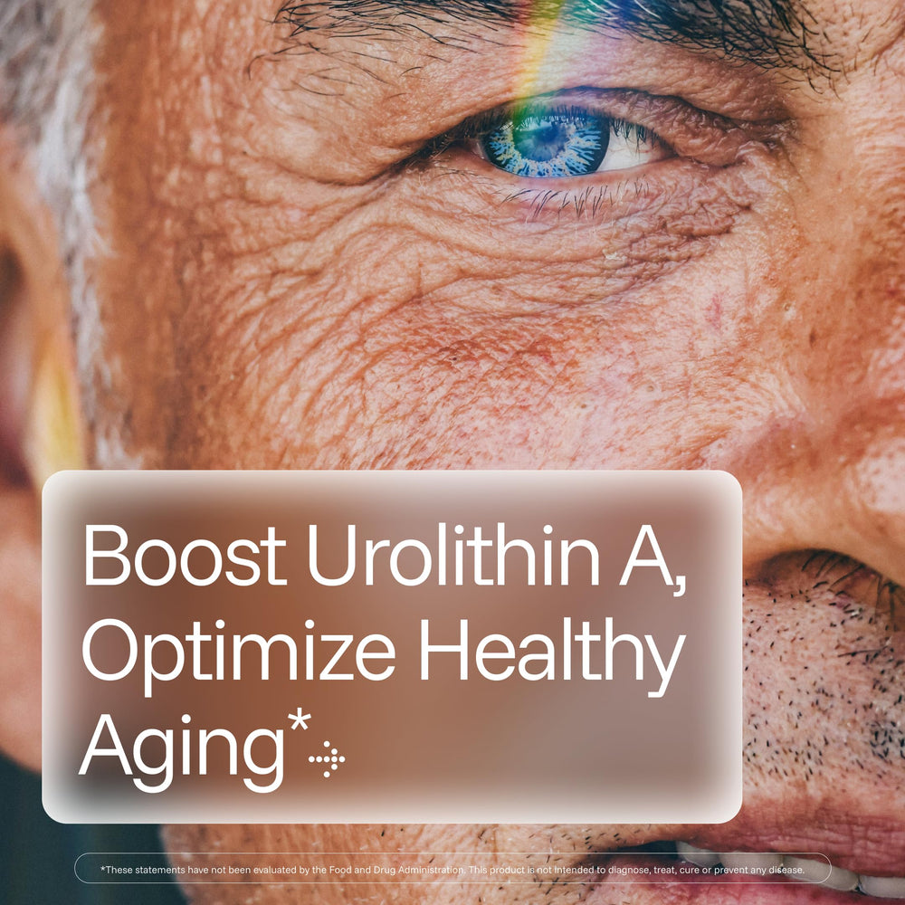 ProHealth Urolithin A capsules close-up showing vegan clean-label formula