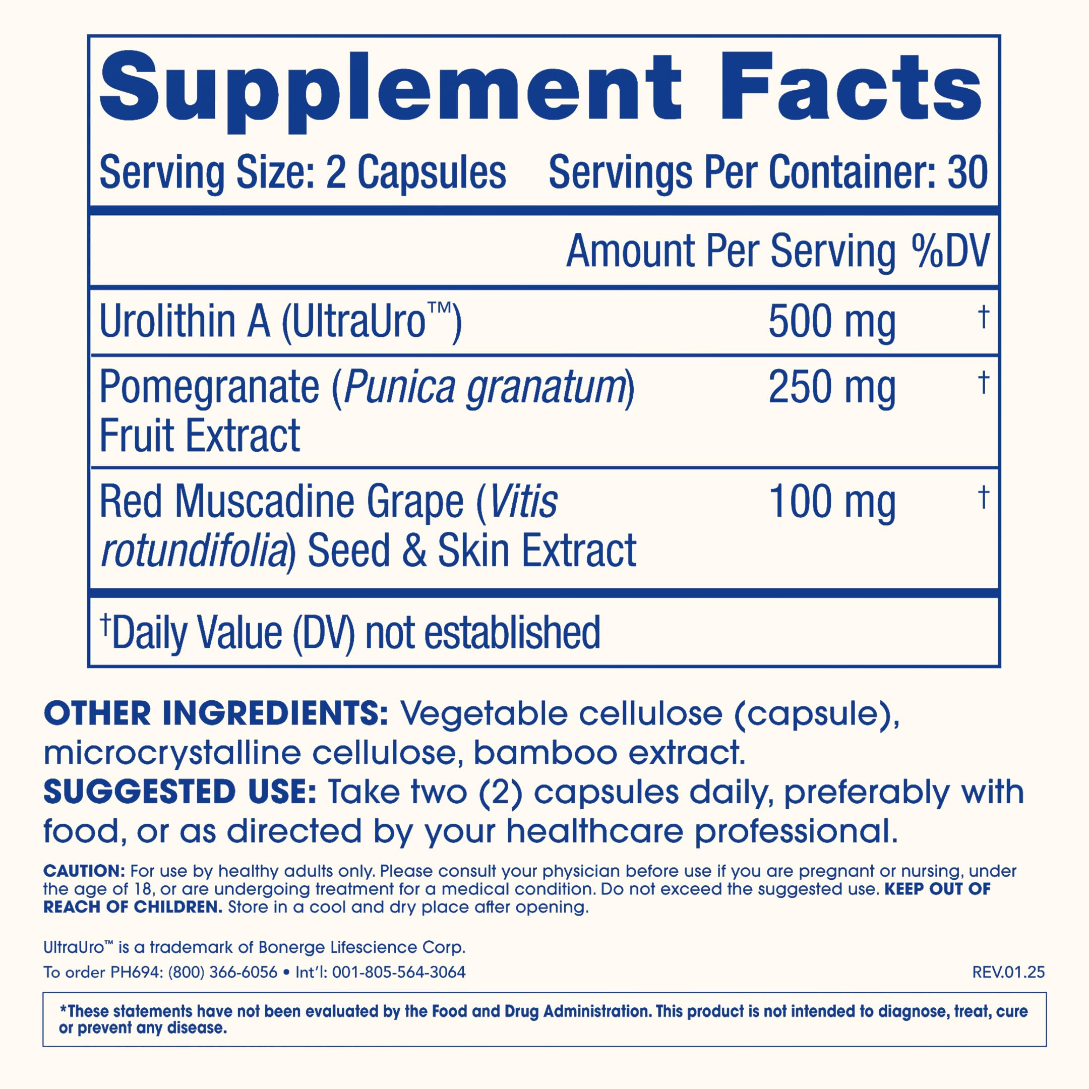 Daily use of ProHealth Urolithin A capsules for routine wellness