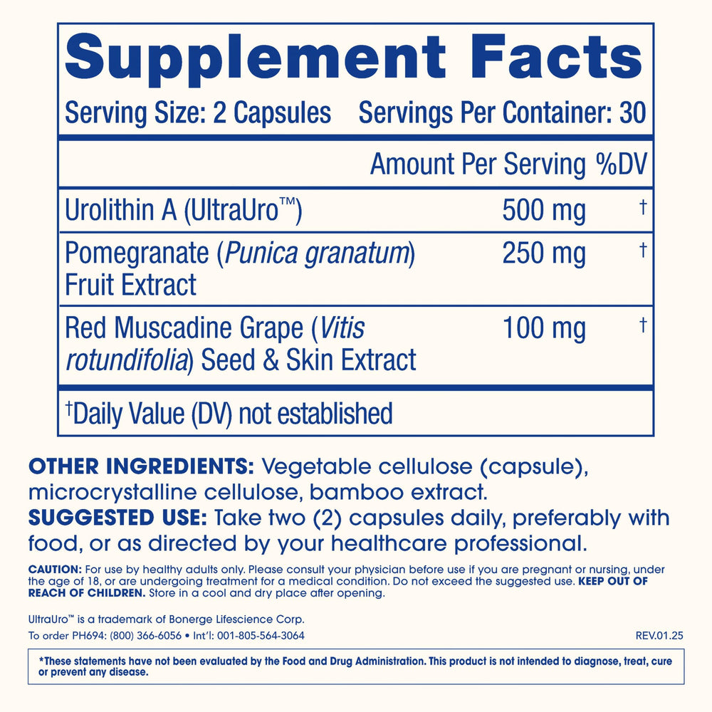 Daily use of ProHealth Urolithin A capsules for routine wellness