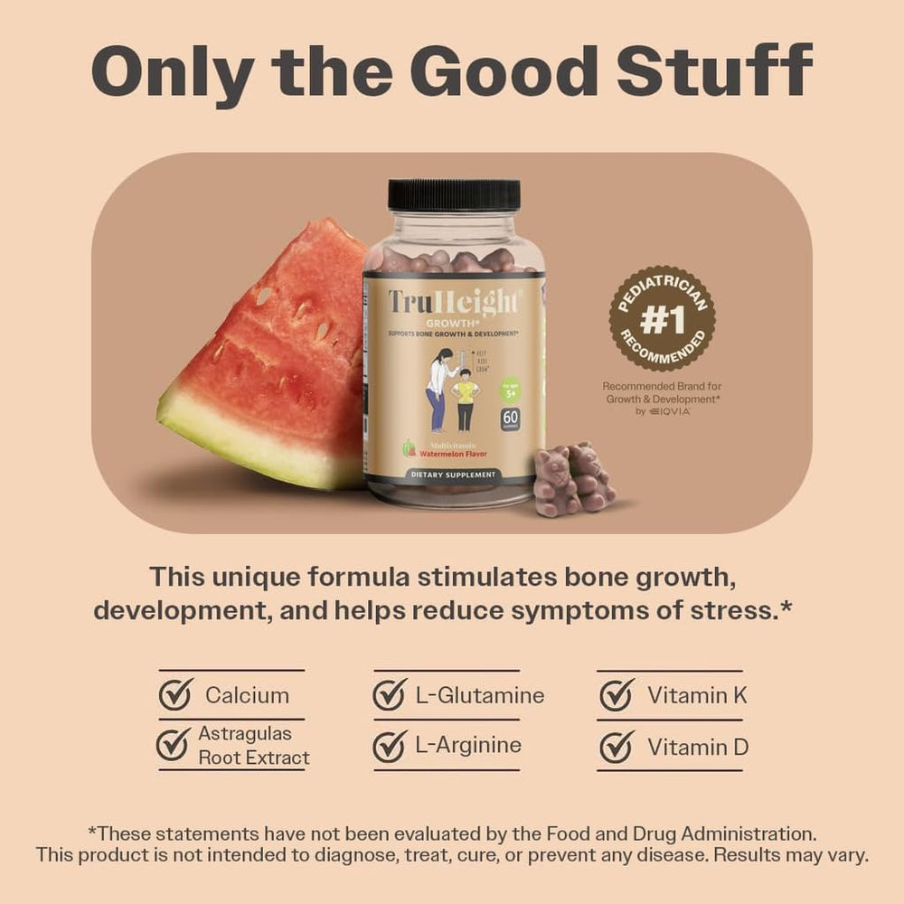 ProHeight TruHeight gummies show organic ashwagandha ingredient in a natural blend.