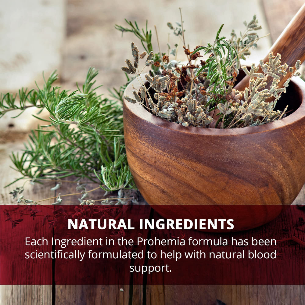 Prohemia folate and B vitamins label highlights essential nutrient support.