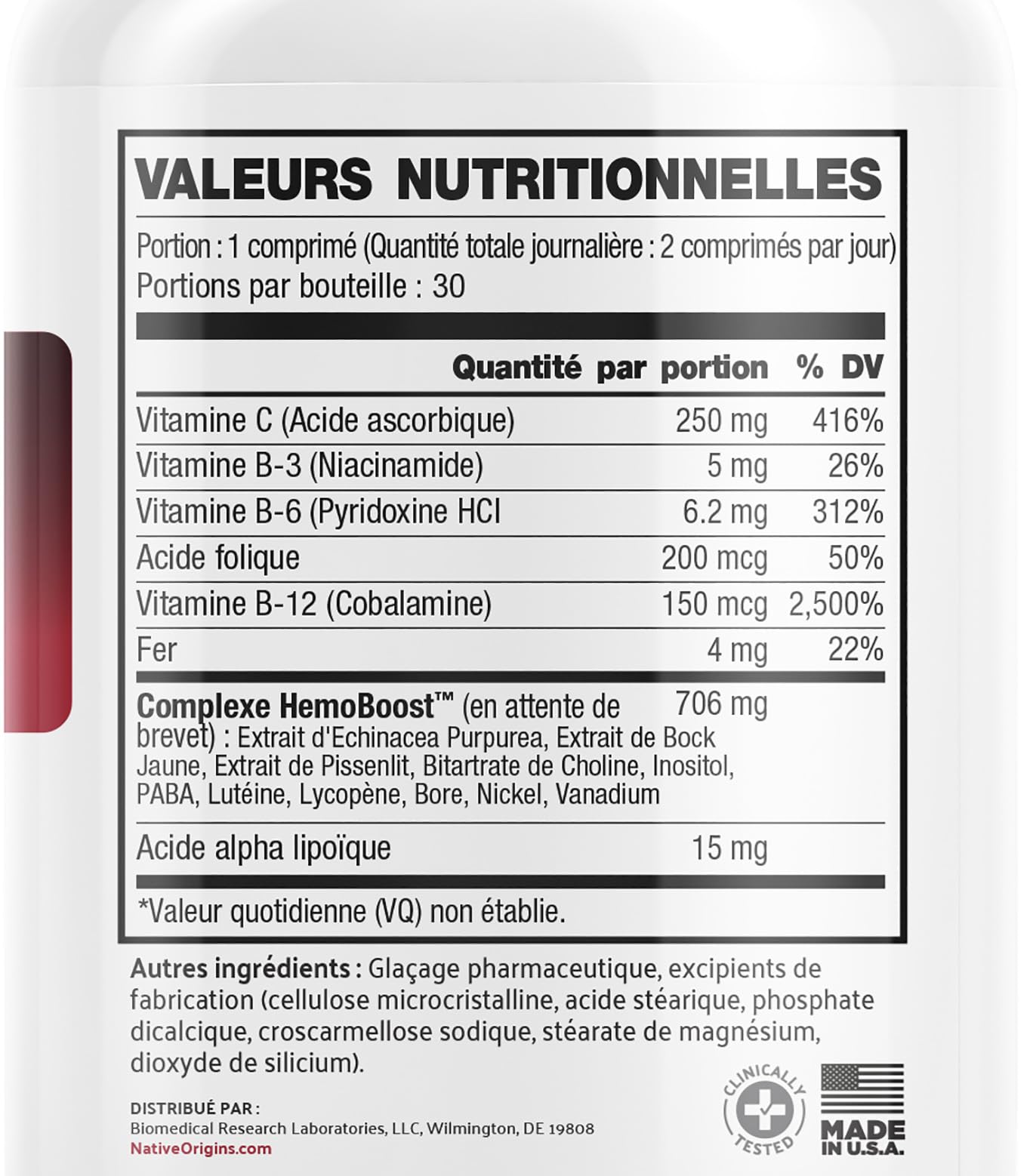 Prohemia packaging on shelf suggests convenient daily supplement.