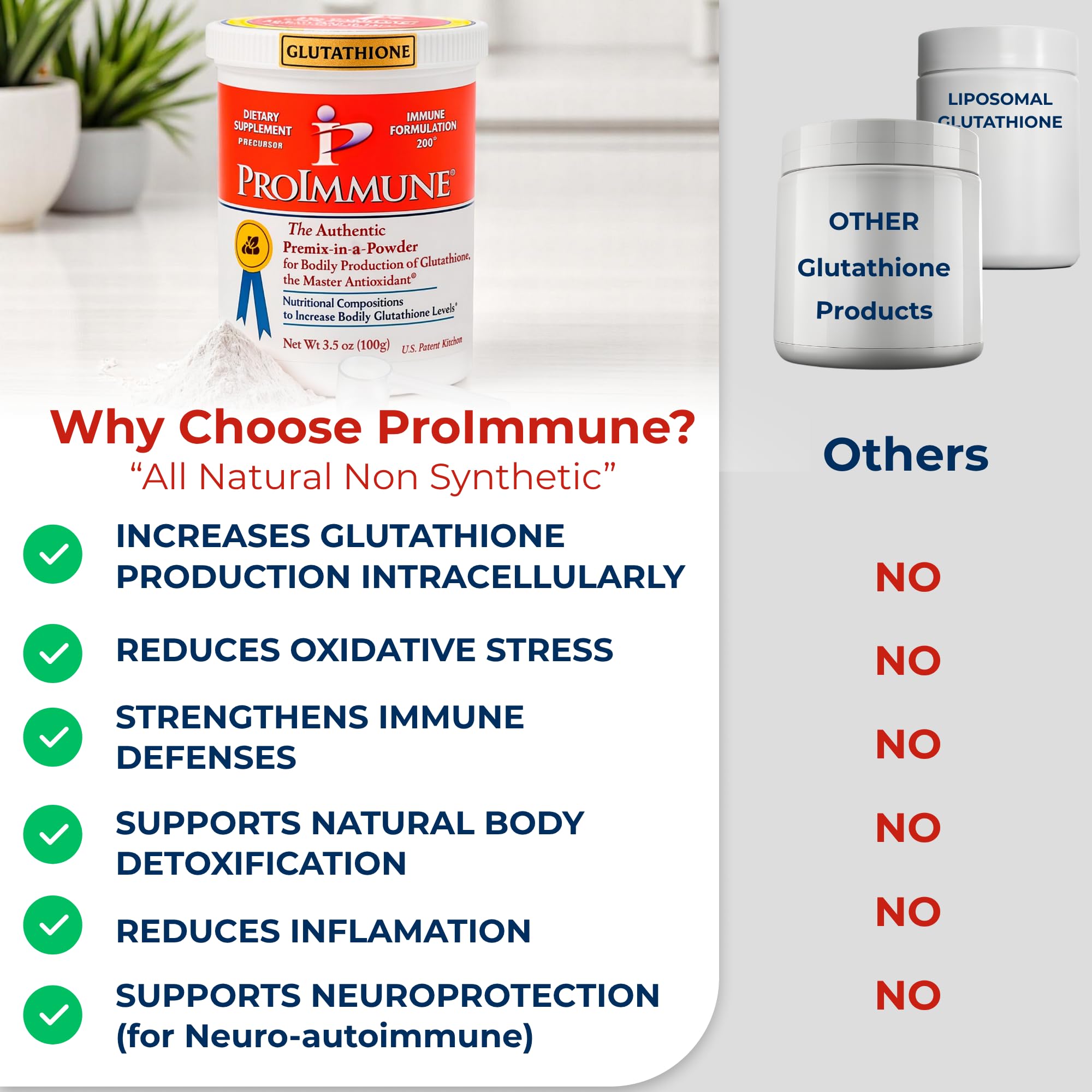 ProImmune Glutathione heat-stable formula for versatile daily use