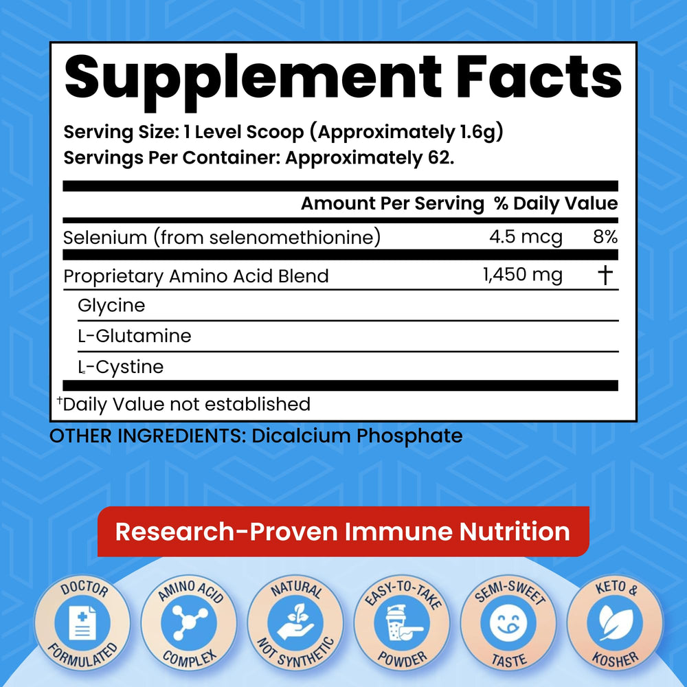 ProImmune Glutathione powder added to a smoothie for convenience