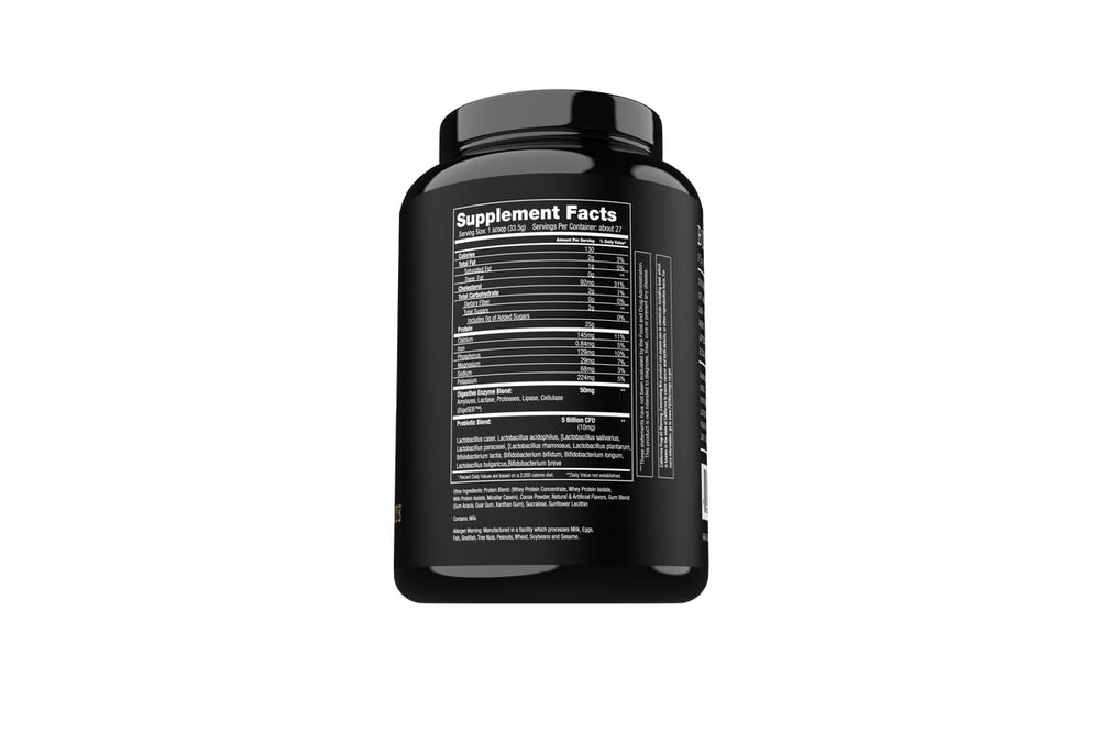 Project #1 Whey Protein Plus shake in glass shows creamy texture for digestion.