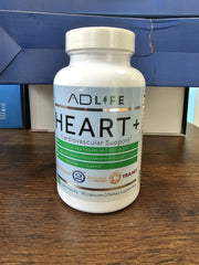 Project AD Heart+ bottle back label highlights ingredients and usage information.