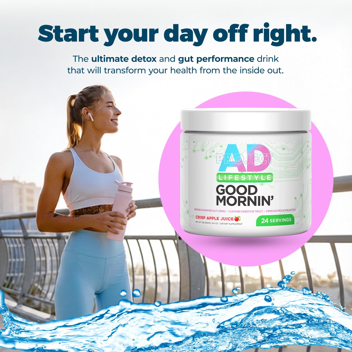 Proyecto AD Life Buen Día Detox, preparación rápida para iniciar la mañana.