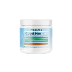 PROJECT AD Life Good Morning Detox bottle on a countertop, supports daily gut health and gentle digestion.
