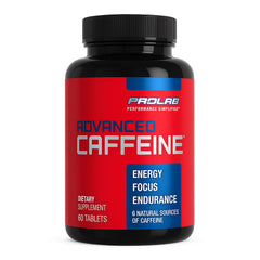 ProLab Advanced Caffeine tablets front view showing bottle for fast-acting energy