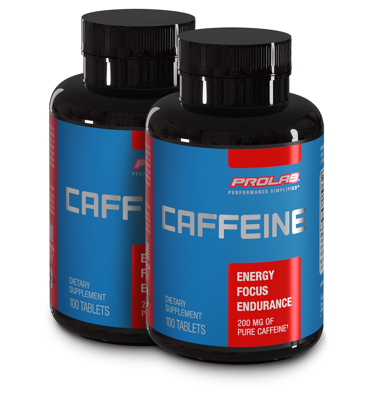 ProLab Caffeine Tablets bottle front for daily energy on the go.
