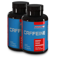 ProLab Caffeine Tablets bottle front for daily energy on the go.