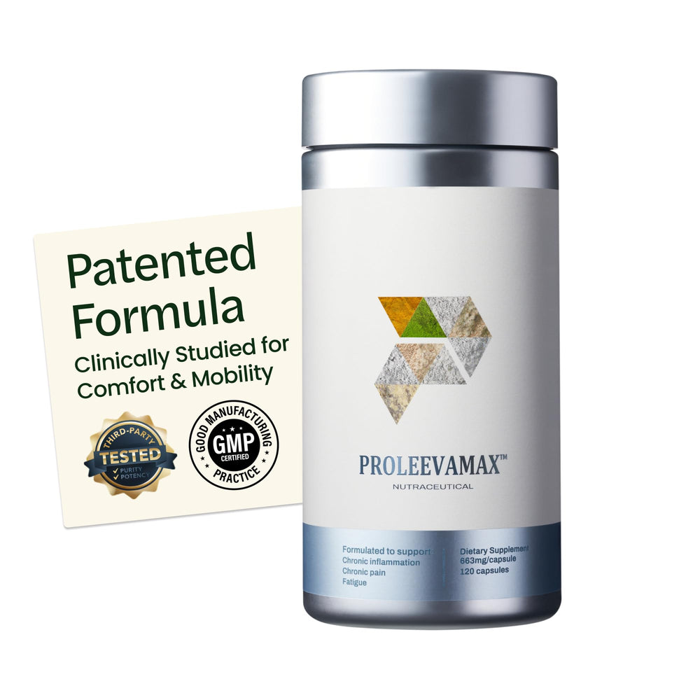 ProleevaMax turmeric-curcumin-boswellia capsules support joint comfort and mobility.