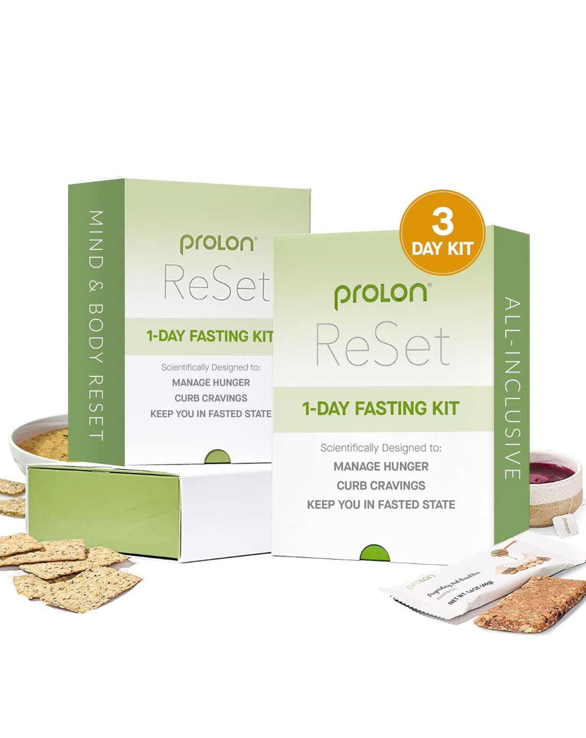 Prolon 3-Day Reset Kit packaging supports organized, convenient fasting at home.
