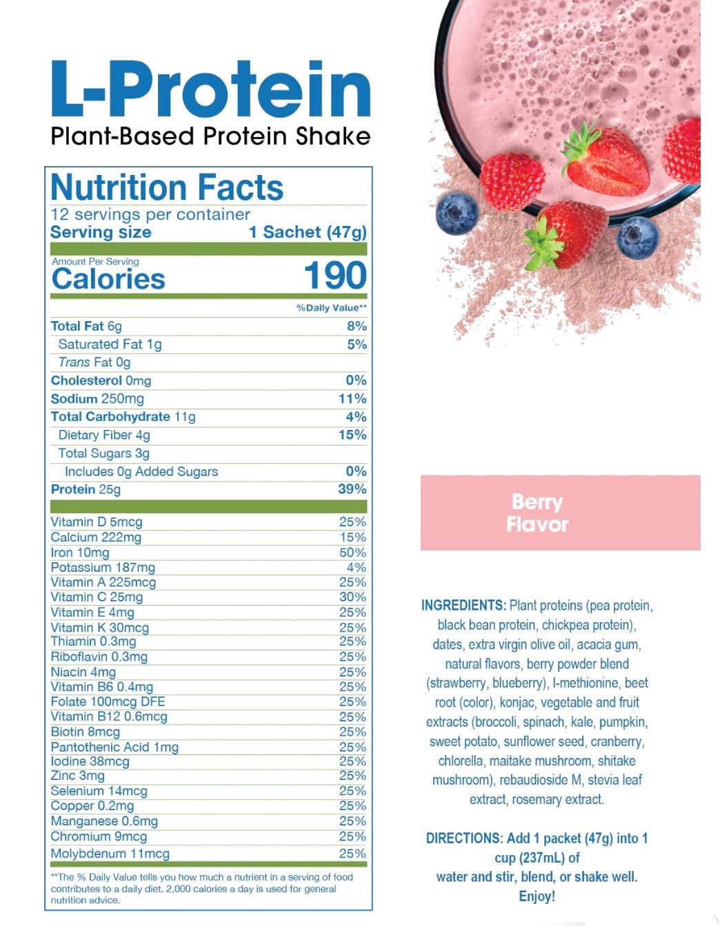 Prolon berry-flavored packets ready for quick shakes.