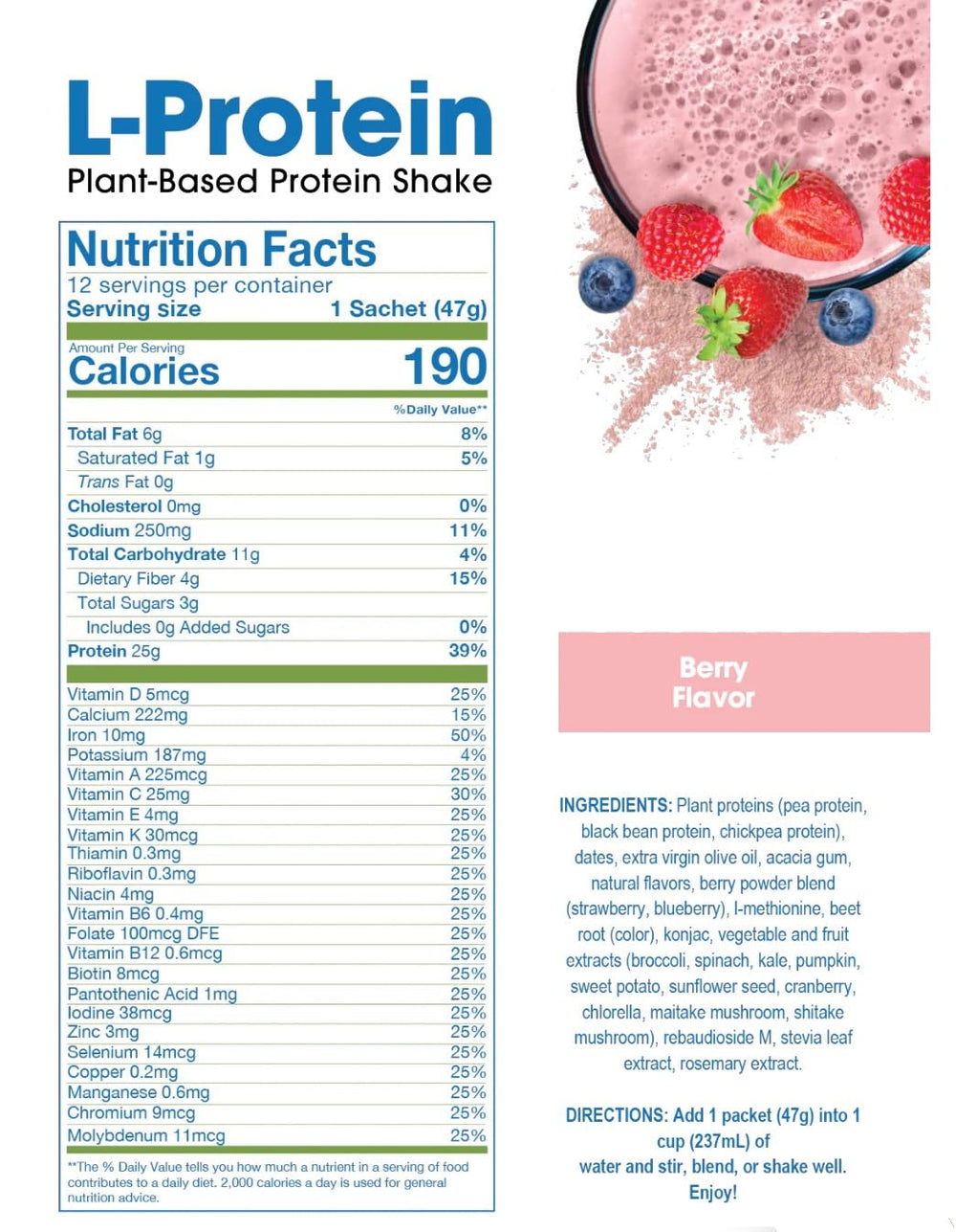 Prolon berry-flavored packets ready for quick shakes.