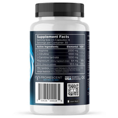 Promescent VitaFLUX bottle side angle highlighting triple-power formula
