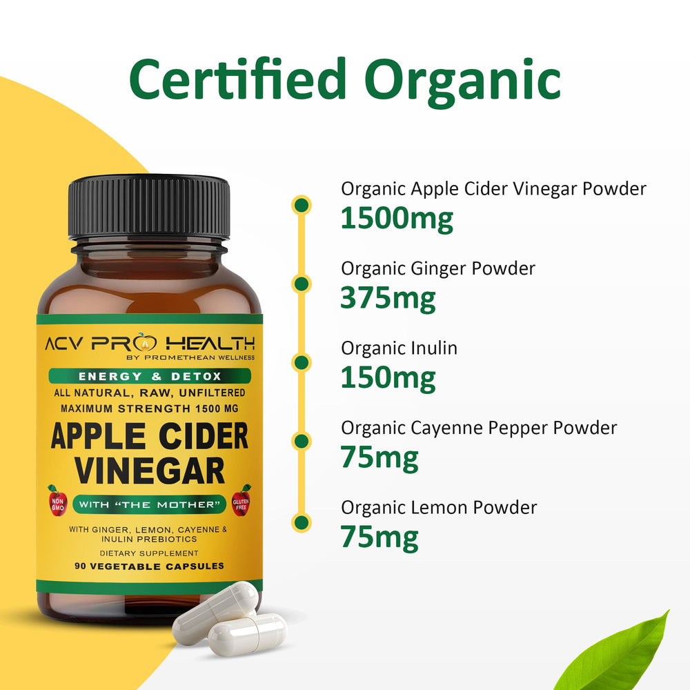 Promethean Wellness ACV Pro ginger and cayenne imagery in formula
