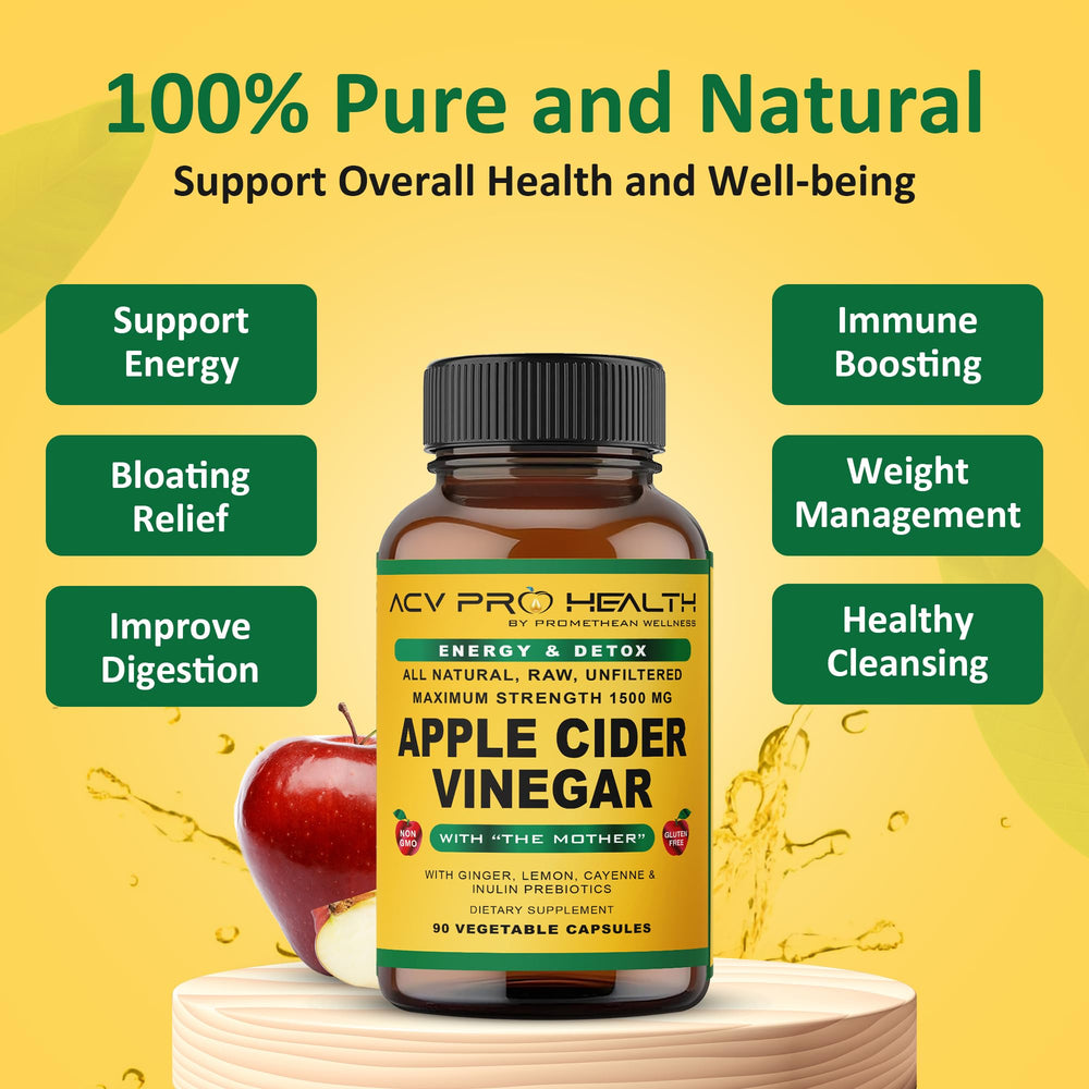 Promethean Wellness ACV Pro label highlights organic ingredients and Mother