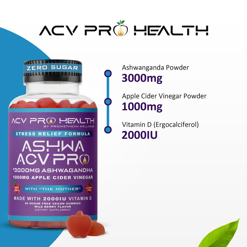 Promethean Wellness Ashwa ACV Pro pouring gummies into a palm.
