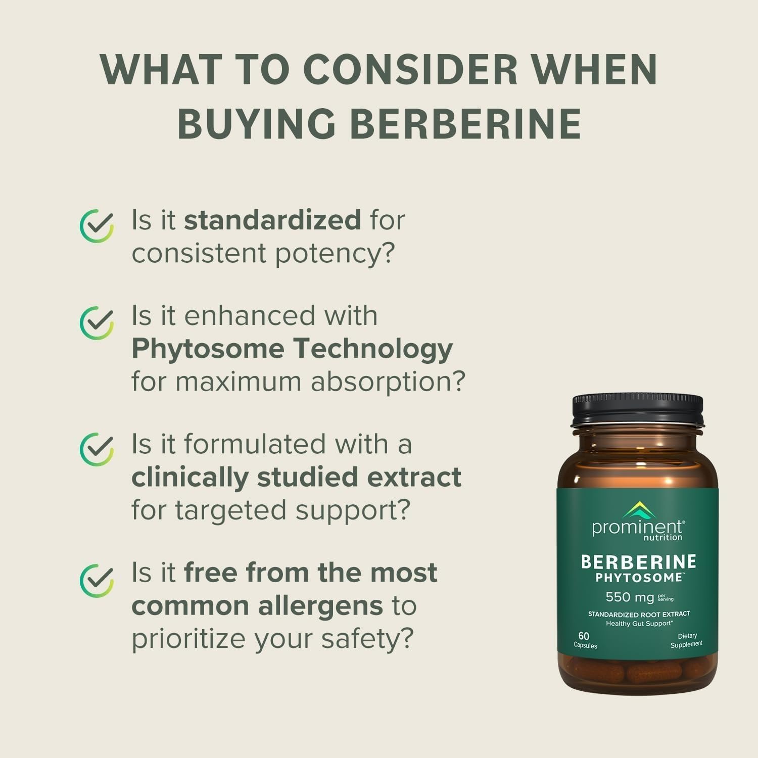 Prominent Nutrition Berberine Phytosome kitchen counter shot for daily routine