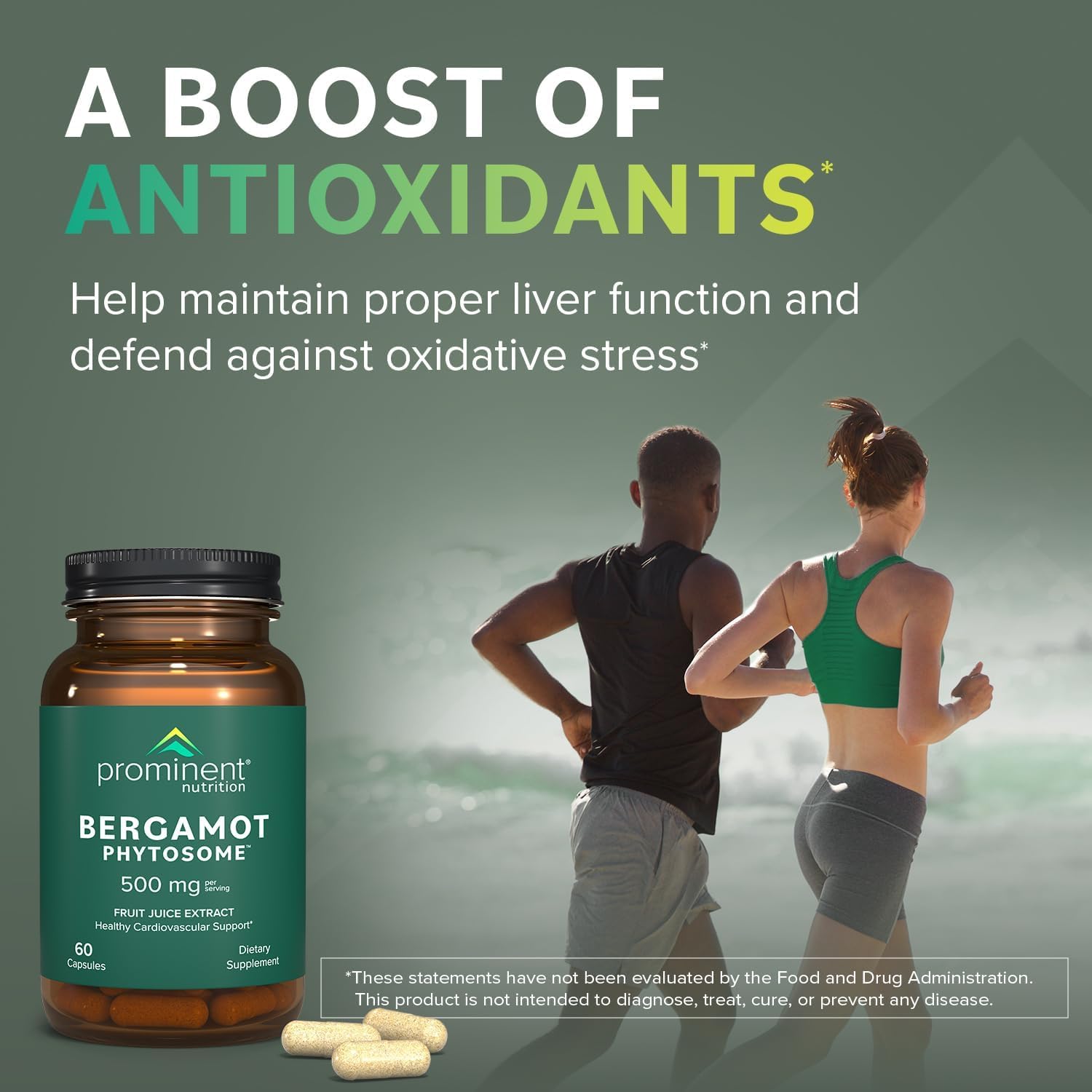 Prominent Nutrition Bergamot Phytosome daily routine with glass of water