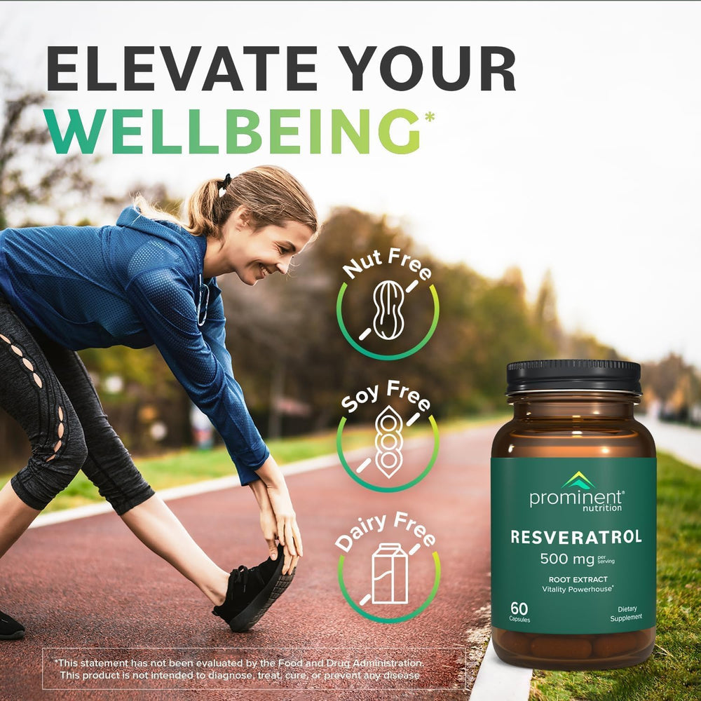 Prominent Nutrition Resveratrol packaging side showing no artificial fillers