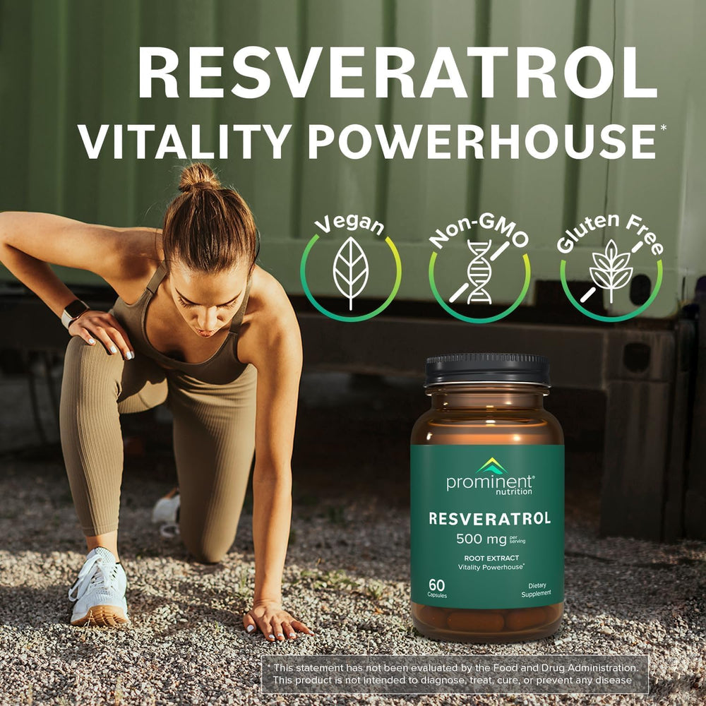 Prominent Nutrition Resveratrol third-party lab seal indicating tested purity
