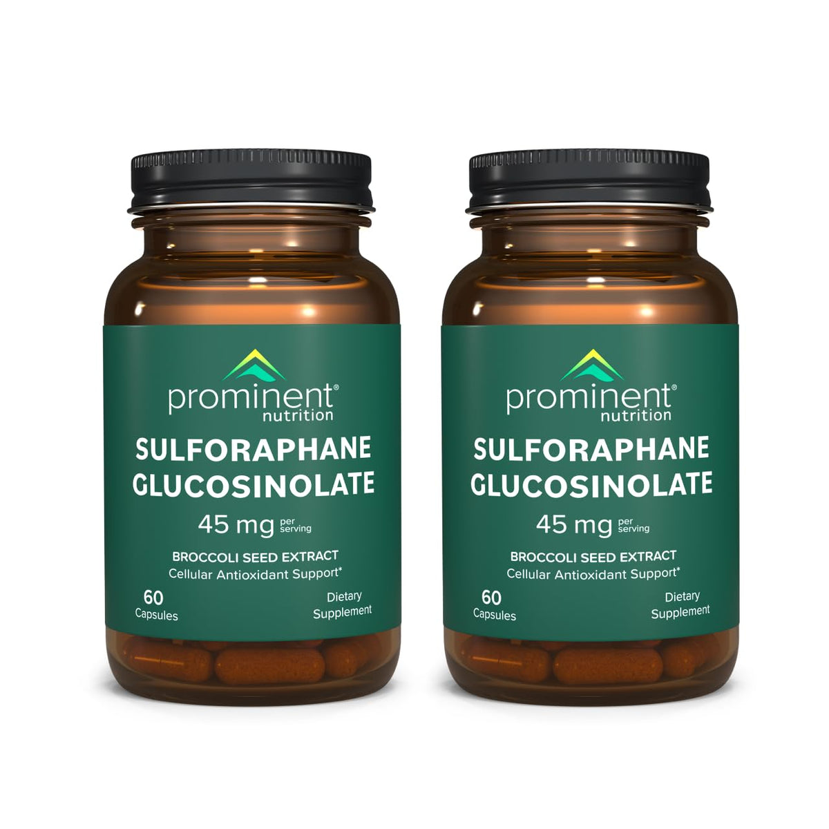 Prominent Nutrition Sulforaphane bottle front for easy daily supplementation.