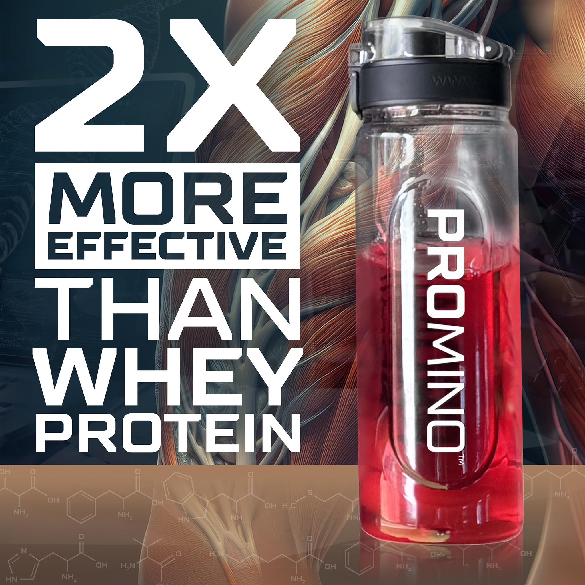 Promino Raspberry amino drink ready to mix in a glass after training