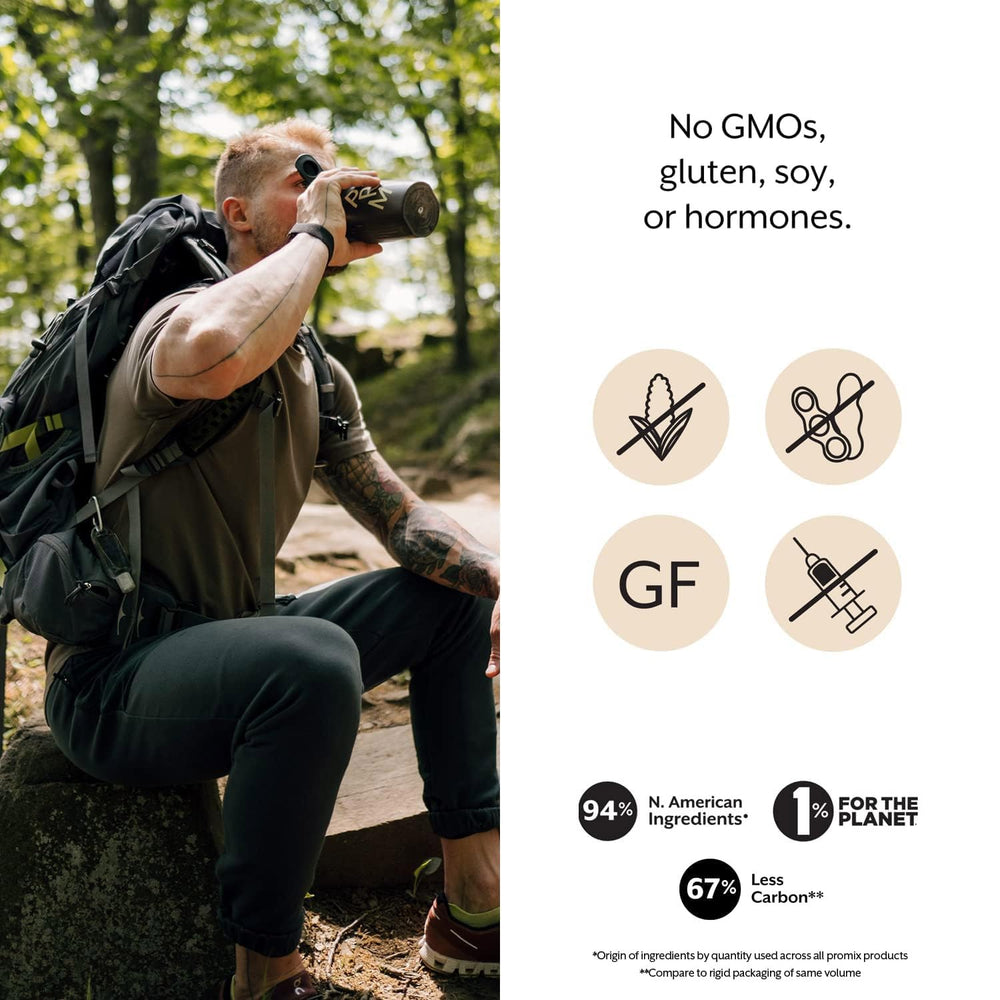 Athlete preparing a shake, illustrating pre-workout use of Blood Flow by Promix.