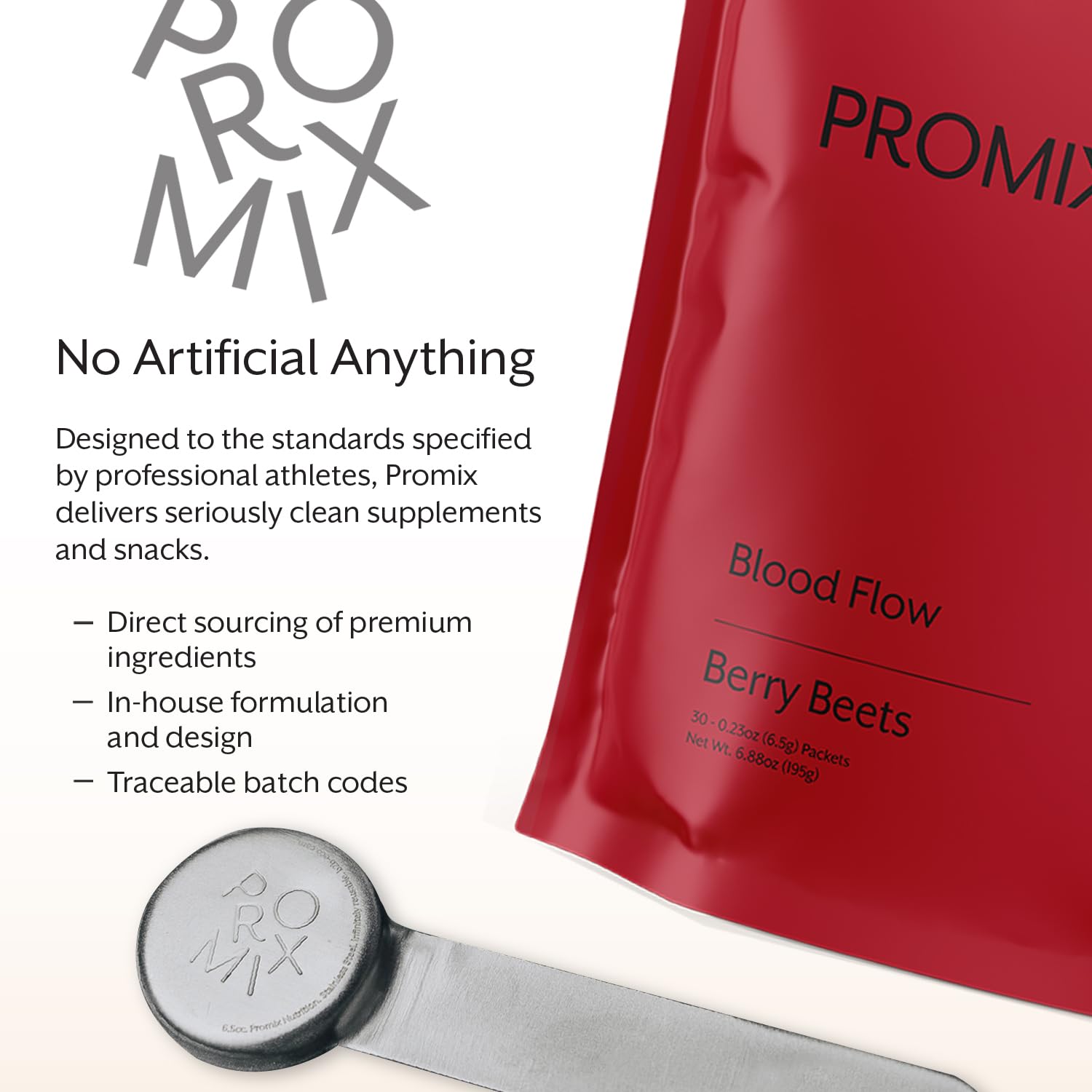 Ingredient icons on Blood Flow packaging suggest energy system cofactors.