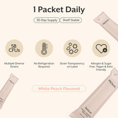 Packaging box for Debloat emphasizes 30 servings and sustainable sourcing.