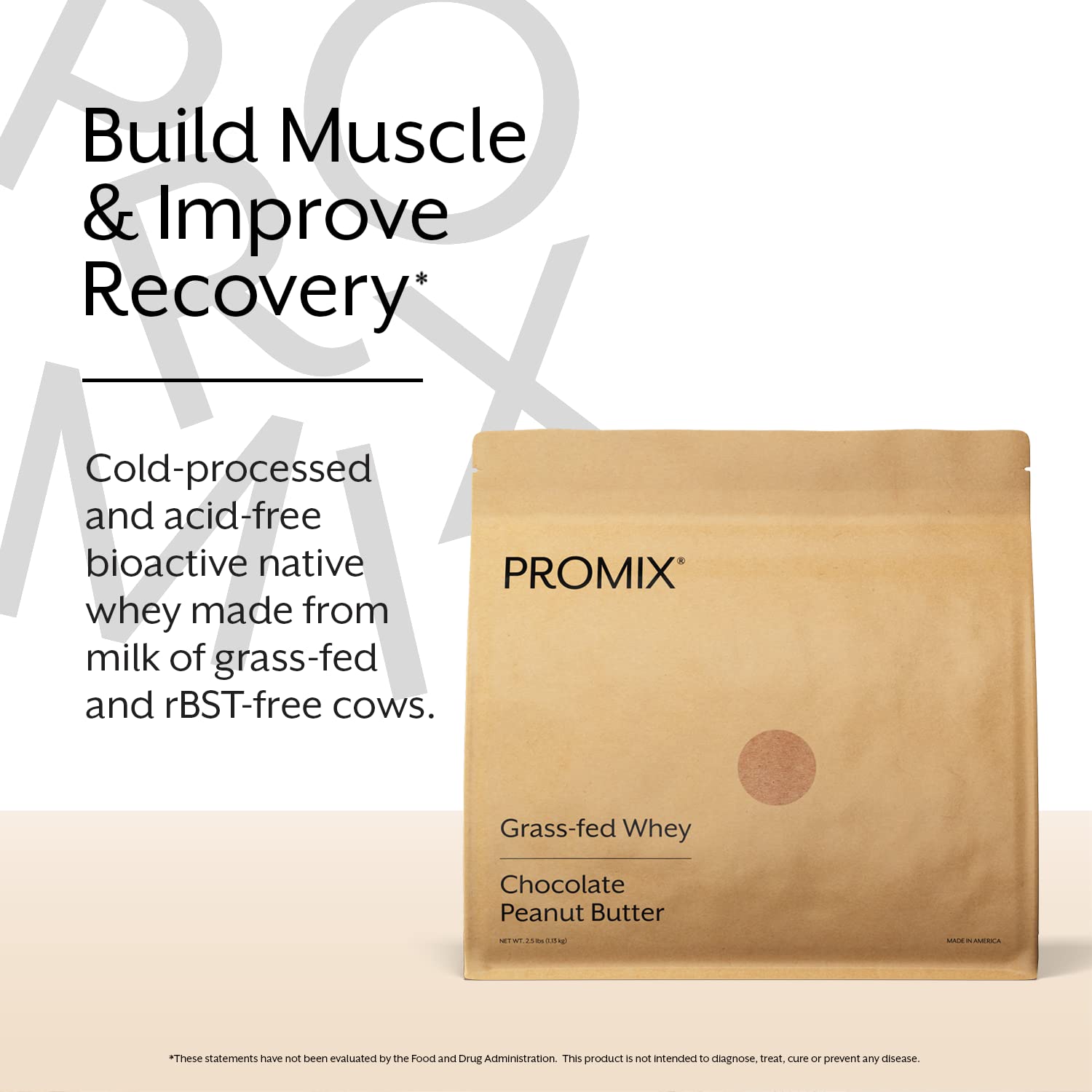 Promix Nutrition grass-fed whey ingredient closeup highlights natural fats and antioxidants