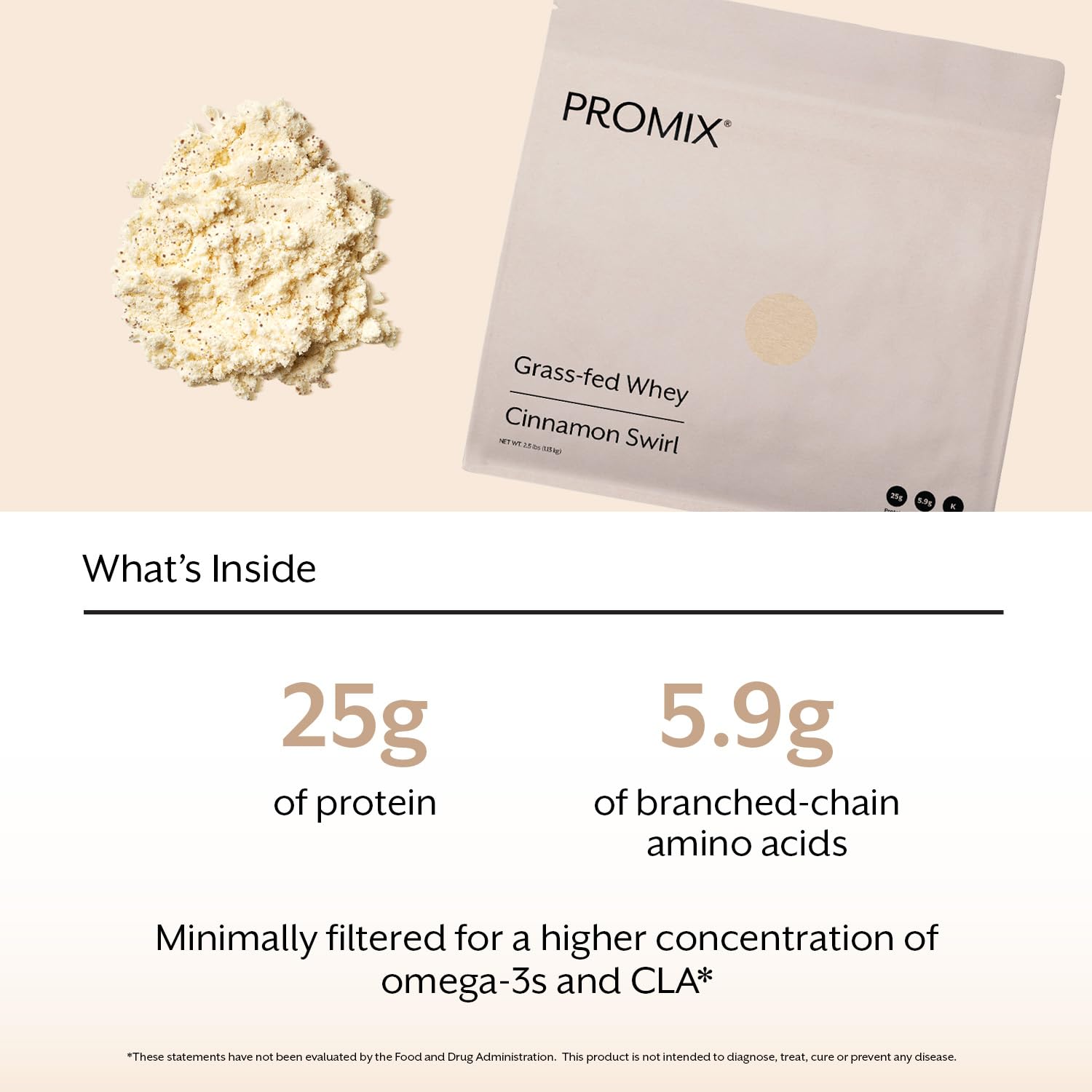 ProMix Nutrition grass-fed whey ingredients close-up for clean nutrition