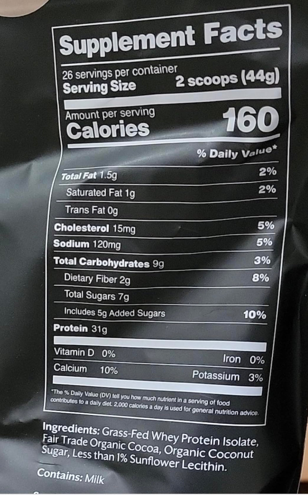 Promix Nutrition chocolate whey isolate highlights lactoferrin and L-carnitine content