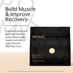 ProMix Whey Isolate Vanilla scoop beside powder for quick shakes.