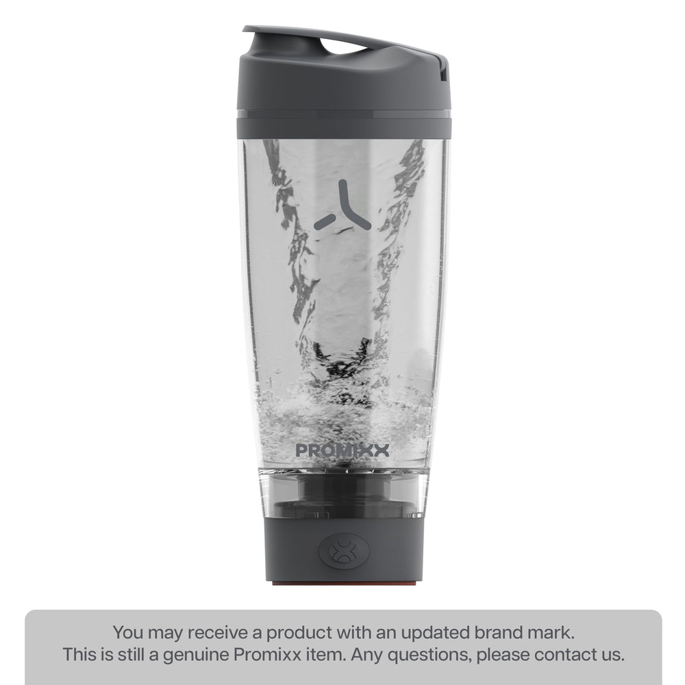 Promixx Pro bottle lid open showing easy access to powders and liquids.