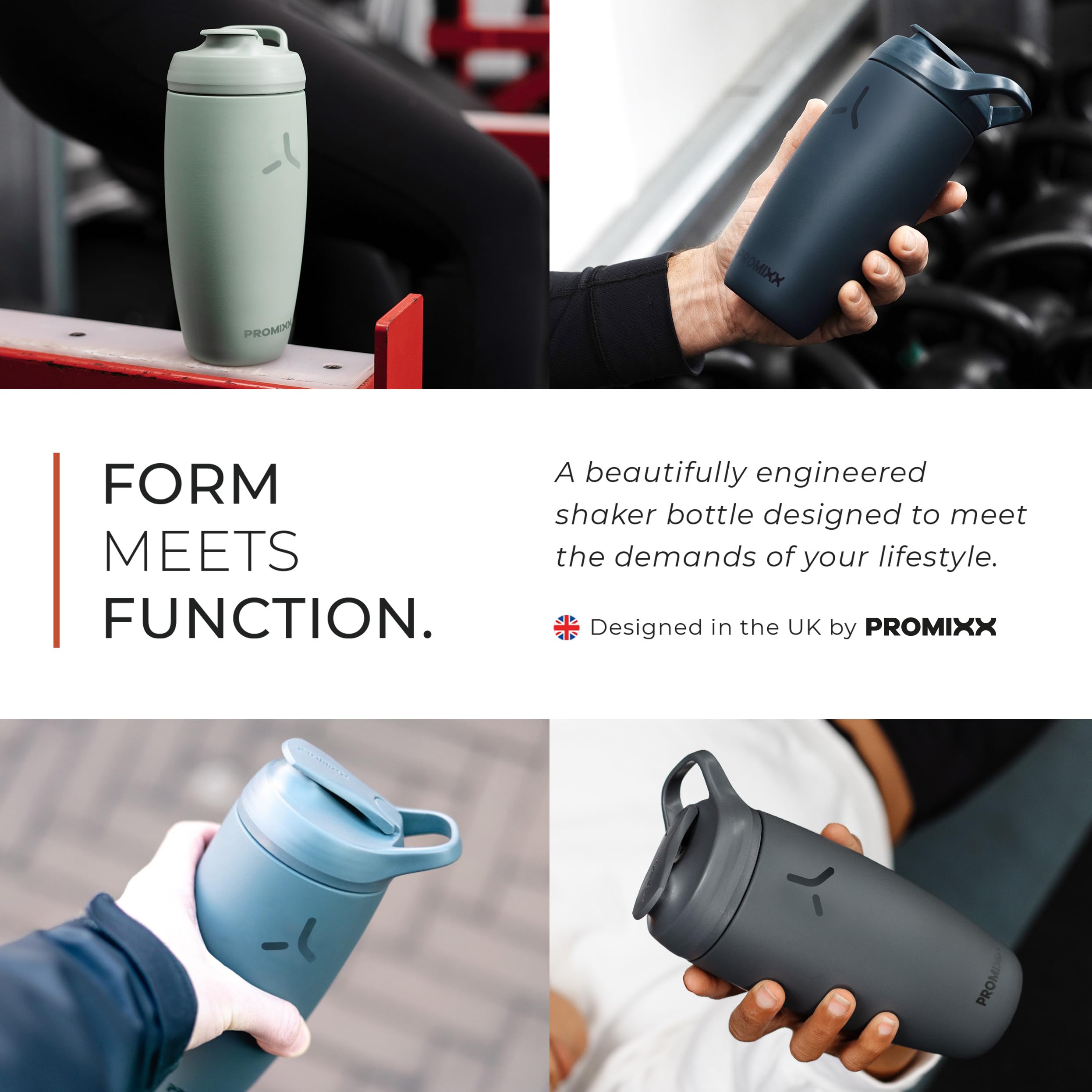 Leakproof flip-cap lid on the Promixx Pursuit for secure transport.