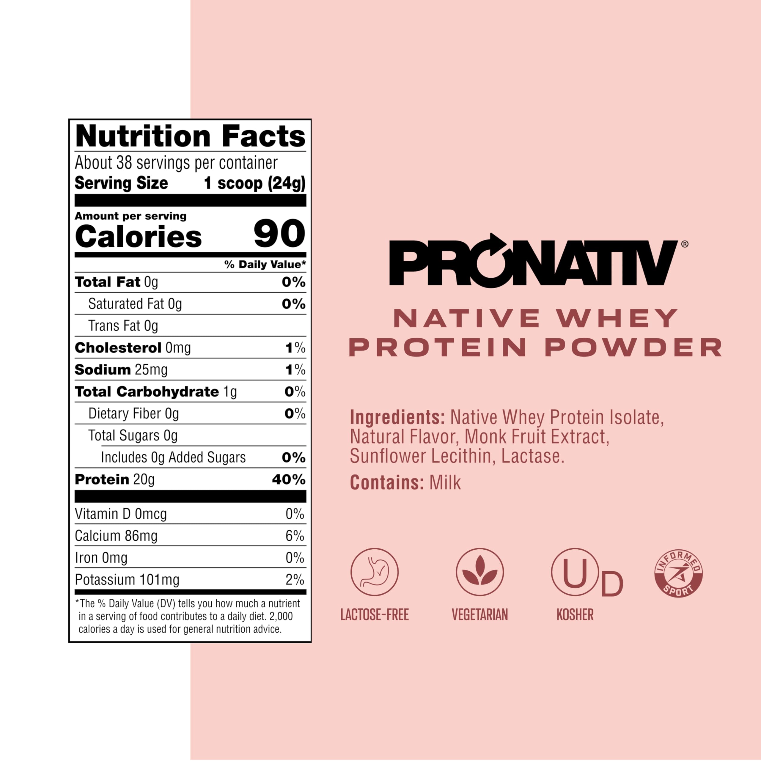 Pronativ silky strawberry pour demonstrates easy mixing with natural flavor
