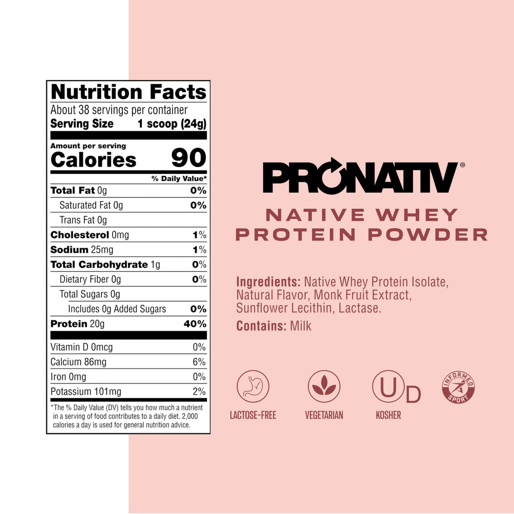 Pronativ silky strawberry pour demonstrates easy mixing with natural flavor