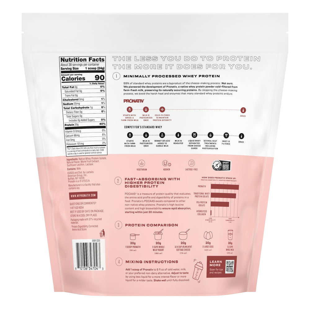 Pronativ strawberry smoothie blend illustrates versatile use in shakes