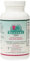 Proper Nutrition Seacure bottle with 180 capsules for convenient, pre-digested protein