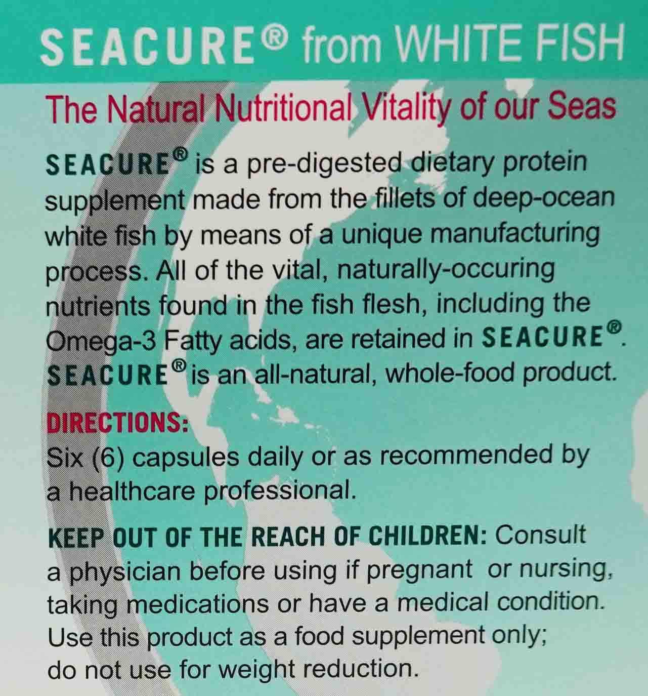 Proper Nutrition Seacure manufacturing date label on blister pack for traceability.