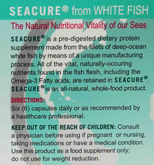 Proper Nutrition Seacure manufacturing date label on blister pack for traceability.