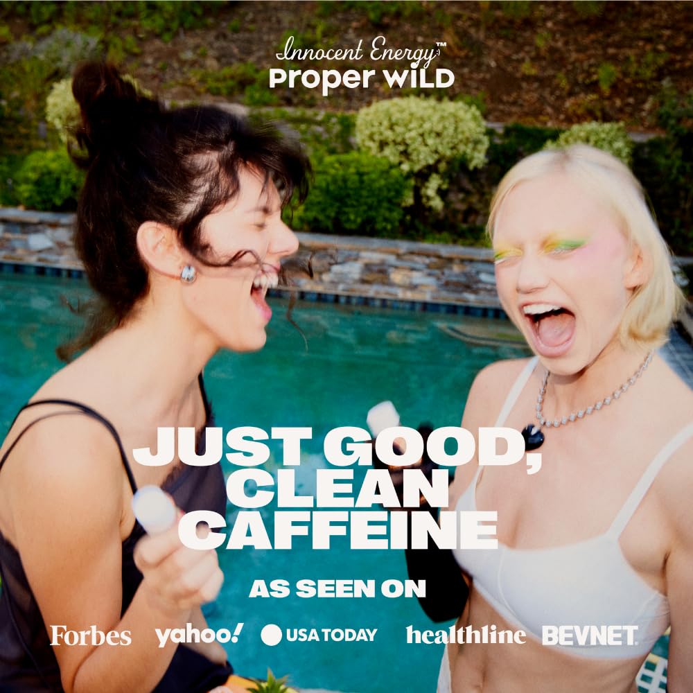 Proper Wild energy shot glass suggests portable, dairy-free energy for workouts.