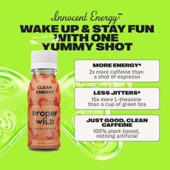 Proper Wild energy shot six-pack ready for use in daily routines.