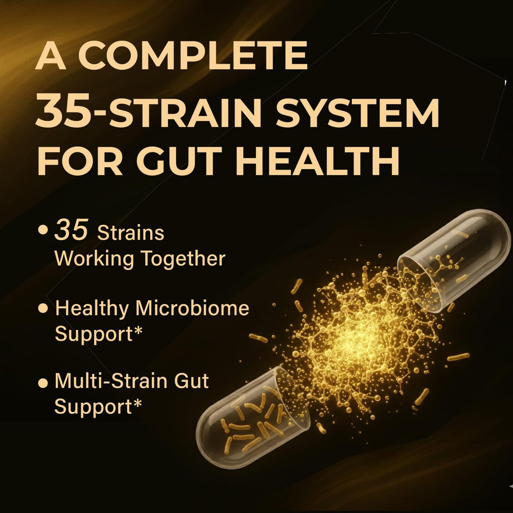 Proriginal capsules inside bottle indicate convenient daily digestive support.