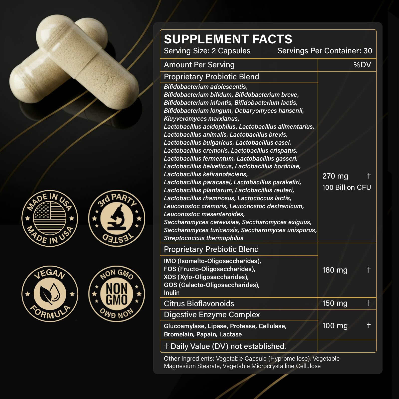 Proriginal Probiotics label emphasizes immune and digestion support